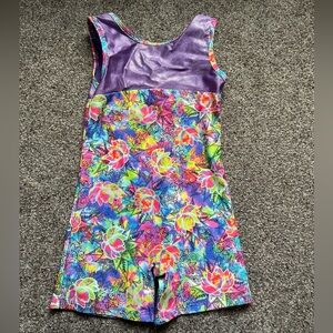 Girl’s Small Pelle Tie Dye Gymnastics Leotard